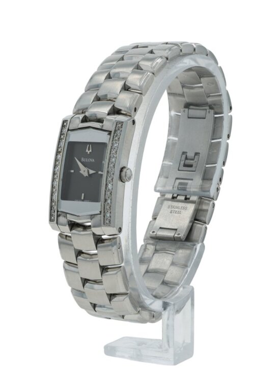 Bulova Diamond Ladies Watch - Stainless Steel Quartz 96L38 main image 4
